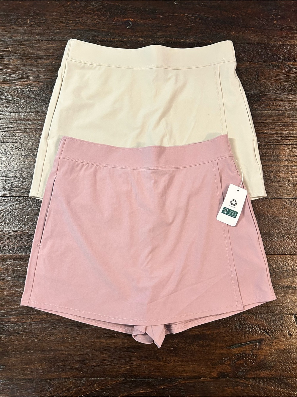 Pink Lavender and Cream Active Skort Shorts
